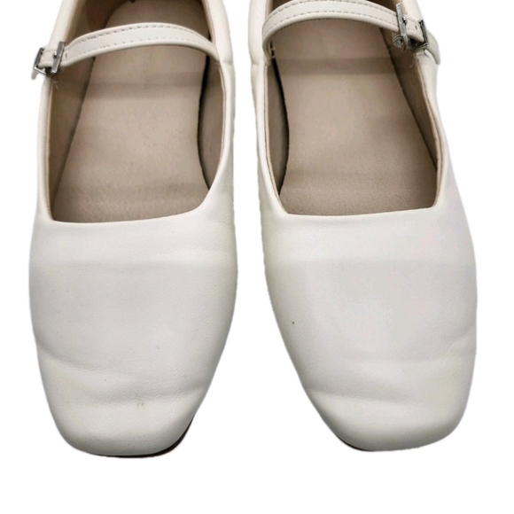 Tahari White Mary Jane Flats - Picture 3 of 7